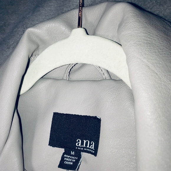 Grey Faux Leather Jacket - Picture 6 of 8